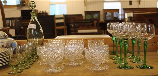 Assorted glassware